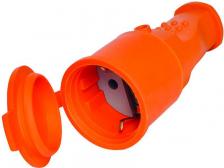 Штепсельное гнездо Универсал Розетка 16 А 250 В с заглушкой оранжевая (3038)