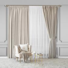 Штора Togas Комплект штор с подхватами Роверо экрю 280x300 см 4 предмета
