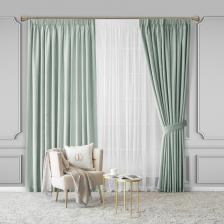 Штора Togas Комплект штор с подхватами Роверо мятный 280x300 см 4 предмета