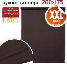 Штора Уют Рулонная штора 200 см х 175 см Шантунг шоколад