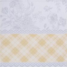 Скатерть Cleanelly Комплект столового белья Bouquet хлопок бело-желтый 7 предметов