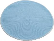 Скатерть Domenik Сервировочная салфетка SKYBEAD с бусинами, голубая