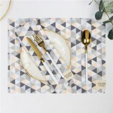 Скатерть Этель Набор салфеток "Треугольники" 30х40 см - 2 шт, 80% хл, 20% пэ, сатин 110 г/м2 9596585