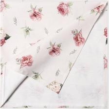 Скатерть Этель Скатерть Bloom размером 149x250 см выполнена из 100% хлопка, что обеспечивает ее натуральность и экологичность. Материал репс плотностью 210 г/кв.м