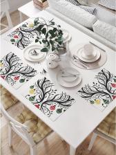 Скатерть JoyArty Комплект из 4-х тканевых плейсматов для сервировки обеденного пространства и декора кухни. Салфетки изготовлены из износостойкого и гипоаллергенного 4610230849018
