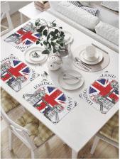 Скатерть JoyArty Комплект салфеток "Эмблема Лондона" для сервировки стола 32х46 см, 4 шт