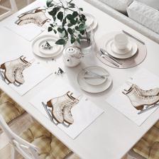 Скатерть JoyArty Комплект салфеток "Ретро коньки" (32х46 см, 4 шт.)