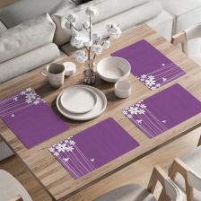 Скатерть JoyArty Комплект тканевых салфеток "Цветочный салют" для сервировки стола 46x30 см 4шт