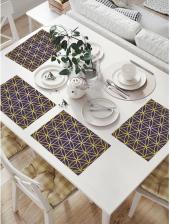 Скатерть JoyArty Комплект тканевых салфеток для сервировки стола "сакральная геометрия", 32x46 см, 4 шт. np_28853