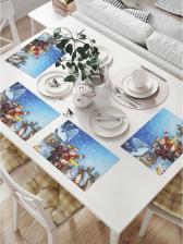 Скатерть JoyArty Комплект тканевых салфеток для сервировки стола "санта везет подарки", 32x46 см, 4 шт. np_19396