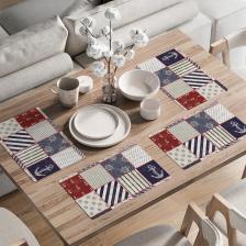 Скатерть JoyArty Комплект тканевых салфеток Морская ткань для сервировки стола 46x30 см, 4шт