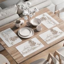 Скатерть JoyArty Комплект тканевых салфеток Рождество близко для сервировки стола 46x30 см, 4шт