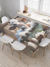 Скатерть JoyArty Комплектация: тканевая скатерть 120х145 см. Материал: сатен; состав: полиэстер 100%. Плотность: 175 гр/кв.м. Скатерть с фотопечатью - идеальный 4610230825166