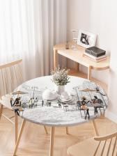 Скатерть JoyArty Круглая кухонная скатерть на резинке, на круглый стол диаметром 75-100 см 4610212591171