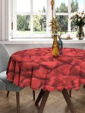 Скатерть JoyArty Круглая тканевая скатерть на стол Скатерть круглая тканевая на стол с рисунком Ажурные сердечки 150х150 см rtcf01_422617_150x150