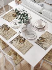 Скатерть JoyArty Салфетки для сервировки "Подглядывающая опасность" (32х46 см, 4 шт.)