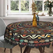 Скатерть JoyArty Скатерть круглая тканевая на стол с рисунком 150 на 150 см