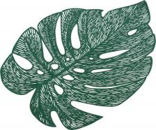 Скатерть Рыжий Кот Салфетка сервировочная Лист, ПВХ, 33 x 45 см