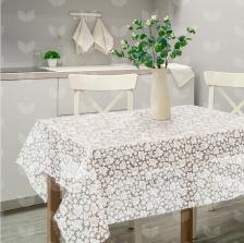 Скатерть Рыжий Кот Скатерть ПВХ Рыжий ко 106450 "Розы" коллекция Ажур 110х132 см