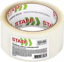 Скотч Staff Клейкая лента упаковочная 50 мм х 66 м, прозрачная, толщина 40 микрон