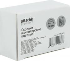 Скрепка/кнопка/скоба Attache Скрепки полимерные, 50 мм, негофрированные, 100 шт. в уп