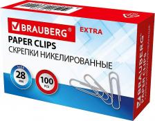 Скрепка/кнопка/скоба Brauberg Скрепки 271312, комплект 20 шт