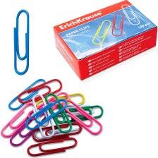 Скрепка/кнопка/скоба Erich Krause Набор скрепок цветных, 28 мм, 100 штук