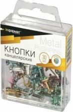 Скрепка/кнопка/скоба inФормат Кнопки силовые цв. металлик 30 шт