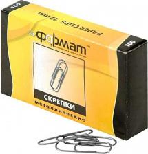 Скрепка/кнопка/скоба inФормат Скрепки серебро металлические, 100 штук, 22 мм