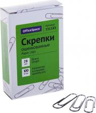 Скрепка/кнопка/скоба OfficeSpace Оцинкованные скрепки