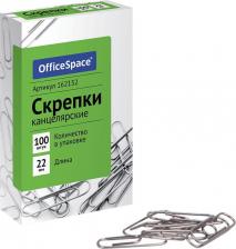 Скрепка/кнопка/скоба OfficeSpace Скрепки 22мм, 100шт., карт. упаковка, 162152