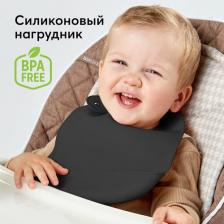 Фартук Happy Baby Нагрудный фартук силиконовый, black