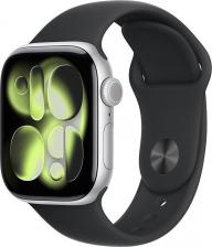 Смарт-часы Apple Watch Series 11 46 mm Silver Aluminum Case with Black Sport Band