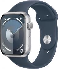 Смарт-часы Apple Watch Series 9 45 mm Silver Aluminum Case with Storm Blue Sport Band