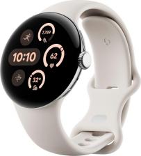 Смарт-часы Google Pixel Watch 3 41 mm Polished Silver Aluminum Case with Silicone Porcelain Active Band