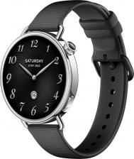 Смарт-часы Xiaomi Mi Watch S4 41 mm Silver Case, Fluoroelastomer Black