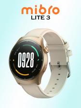 Смарт-часы Xiaomi Mibro Lite 3 44 mm Gold Case, Silicone Beige