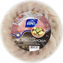 Соленая и слабосоленая рыба Балтийский Берег Сельдь филе-кусочки По-царски с дымком в масле 200 г