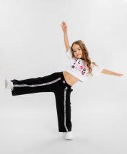 Спорт. брюки для девочки Button Blue Спортивные брюки 124BBGMC56010800, черный, 122