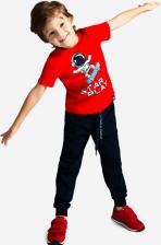 Спорт. футболка для мальчика PlayToday Комплект для мальчиков : фуфайка, брюки, красный,тёмно-синий, 104