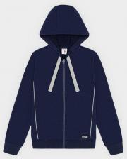 Спорт. толстовка для девочки Button Blue Толстовка спортивная на молнии с капюшоном синяя (140)