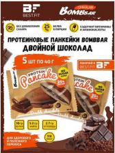 BombBar Протеиновое Печенье, Protein Pancake, 40 грамм, Россия, Двойной Шоколад