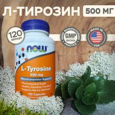 Спортивное питание Now Foods L-Tyrosine, аминокислоты, капсулы 120 шт