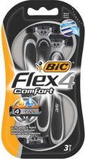Средство для бритья BIC Бритвенный станок Flex 4 Comfort,черно-серый, 3 шт