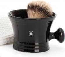 Средство для бритья Muehle Чаша для бритья, черный фарфор, с ручкой