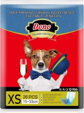 Средство для ухода за животными Dono Пояса для кобелей Jeans Male Pet Diaper цвет джинс, одноразовые, размер XS, 15-33 см, 26шт