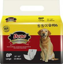 Средство для ухода за животными Dono Пояса для кобелей Male Pet Diaper с индикацией наполнения, одноразовые,размер L, 25-32 кг, 8шт