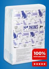 Средство для ухода за животными Napkins пеленки впитывающие пелёнки с целлюлозой для собак 60х40 (10 шт.)