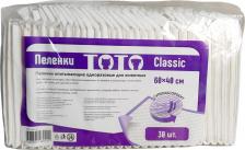 Средство для ухода за животными Toto Пеленки для животных одноразовые, впитывающие, с суперабсорбентом, 60 х40 см, 30 шт