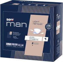 Прокладки Seni Man Light Level 1 / Мен - урологические вкладыши для мужчин, 15 шт